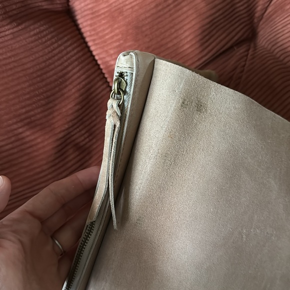 Able Leather Clutch in Cream - Picture 5 of 12